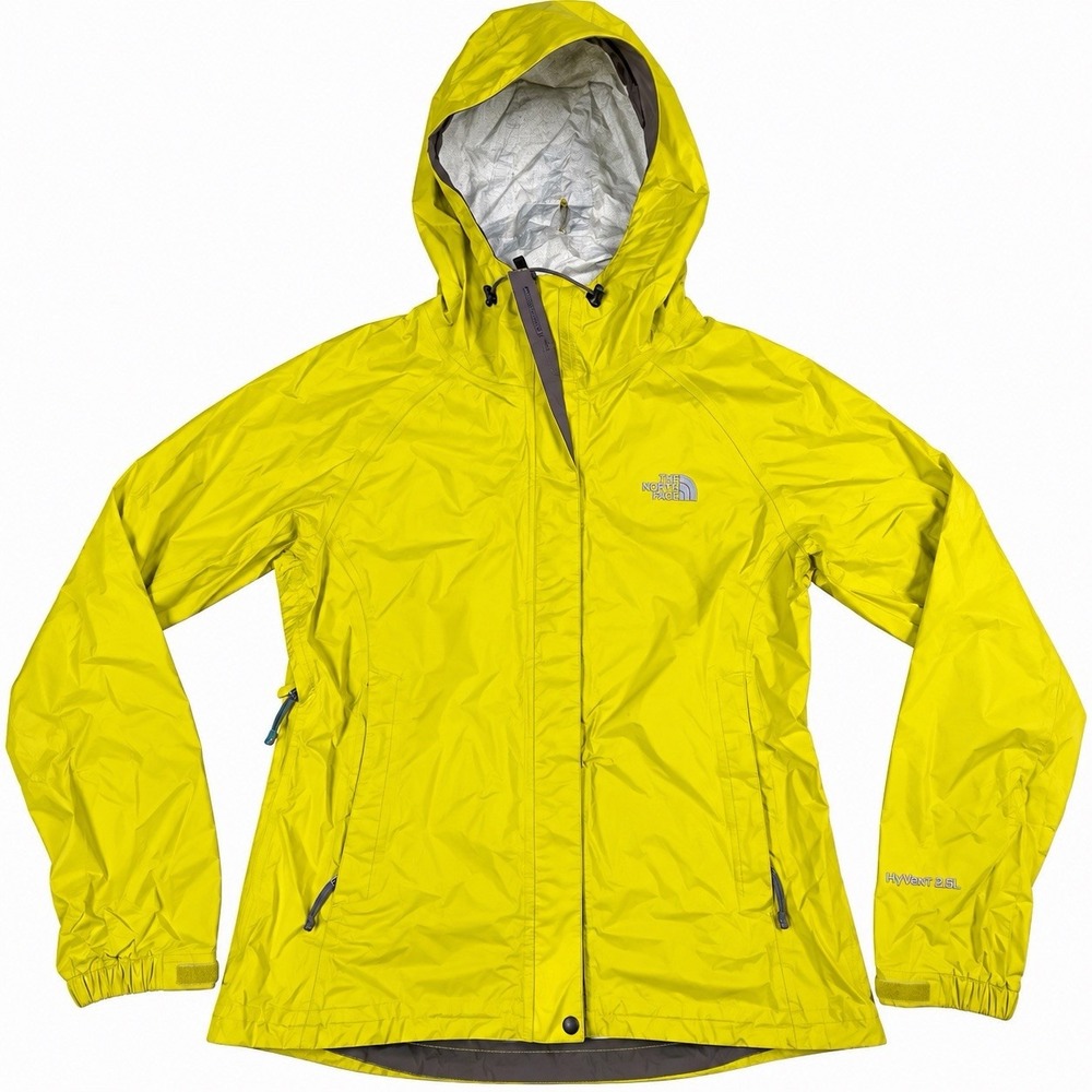 The North Face Breathable Waterproof Hyvent 2.5 L Women's Jacket Med Chartreuse